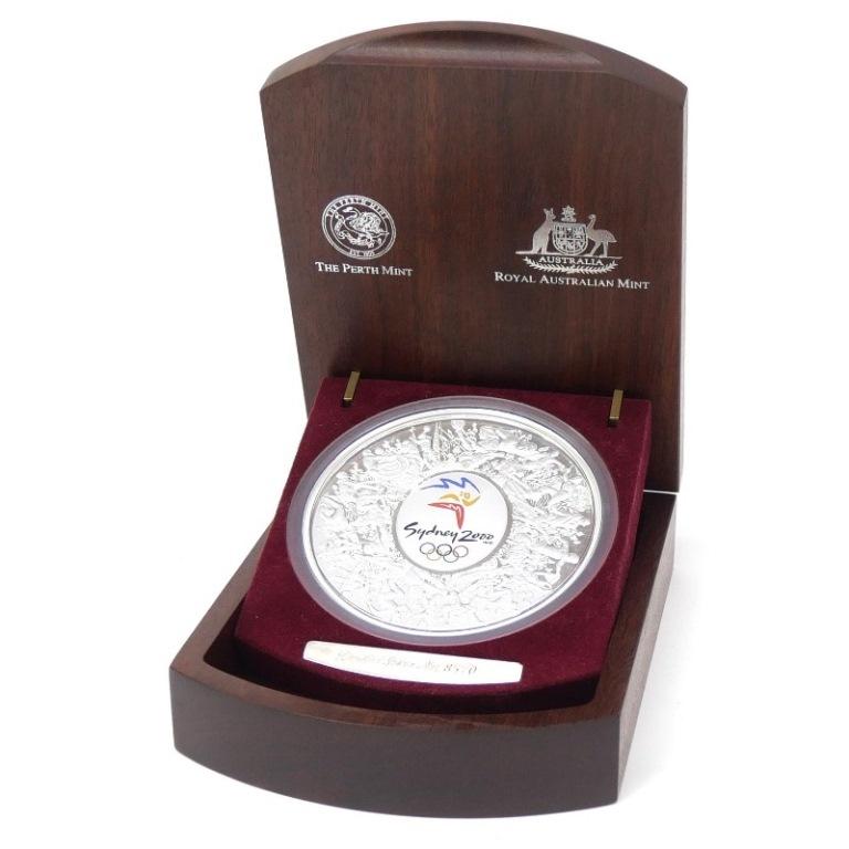 シドニーオリンピック 記念銀貨 記念メダル 純銀 エリザベス2世 2000年