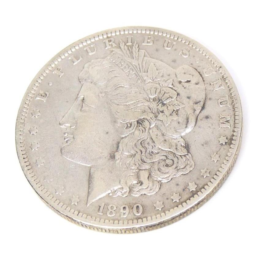 アメリカ 1ドル銀貨 自由の女神 1890年 モルガン【中古】(65987