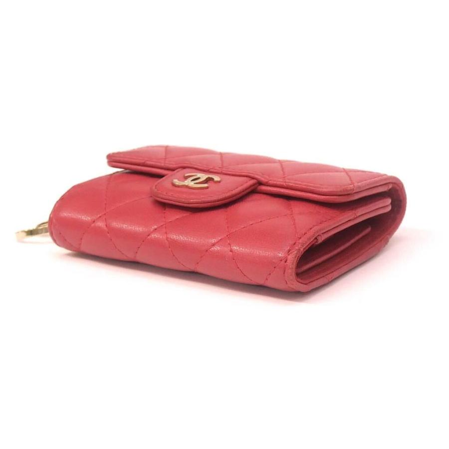 CHANEL シャネル 4連キーケース マトラッセ ピンク 【中古 CHANEL シャネル 4連キーケース マトラッセ ピンク 【中古