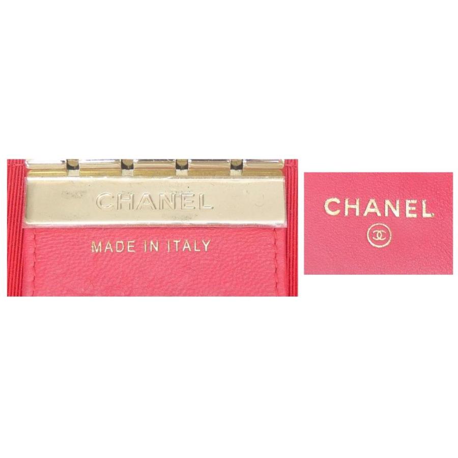 CHANEL シャネル 4連キーケース マトラッセ ピンク 【中古 CHANEL シャネル 4連キーケース マトラッセ ピンク 【中古