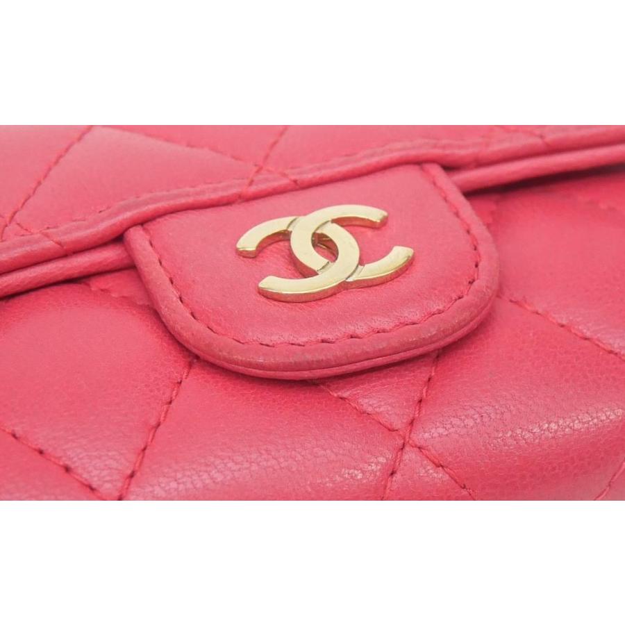 CHANEL シャネル 4連キーケース マトラッセ ピンク 【中古 CHANEL シャネル 4連キーケース マトラッセ ピンク 【中古