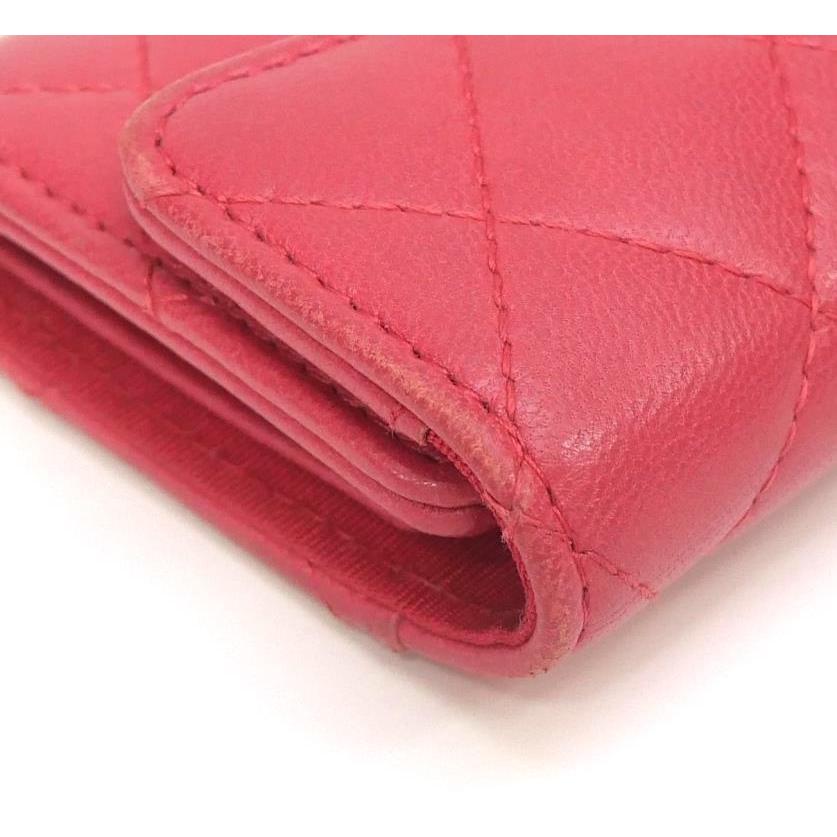 CHANEL シャネル 4連キーケース マトラッセ ピンク 【中古 CHANEL シャネル 4連キーケース マトラッセ ピンク 【中古