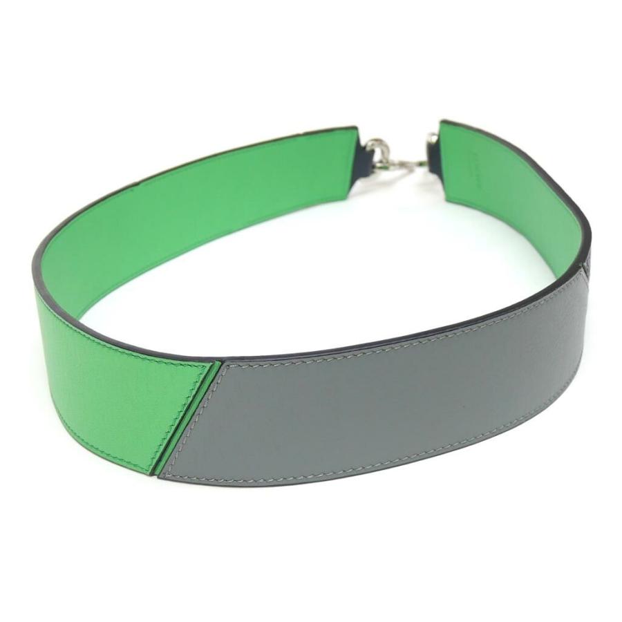 LOEWE バック　ショルダー　白　緑　美品 LOEWE ロエベ ショルダーストラップ バッグストラップ パズル グリーン