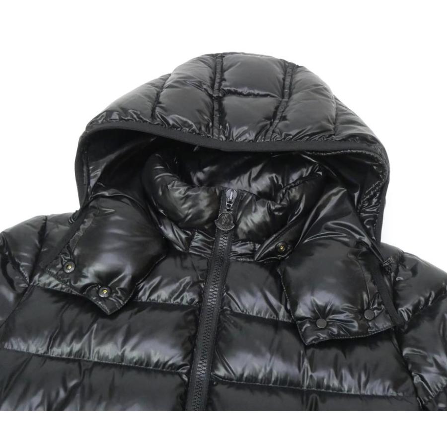 モンクレール MONCLER ロングダウンジャケット フード付き 黒 【中古 