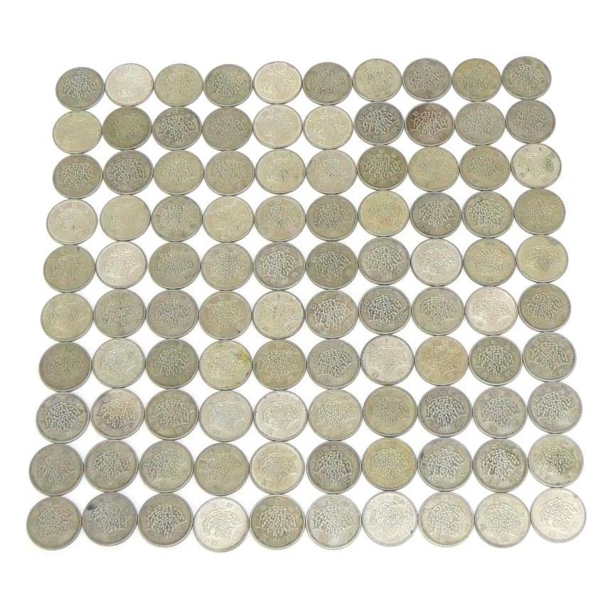 記念硬貨 100円銀貨 100枚セット 稲穂 【ポーロ】 記念貨幣 【中古】(67087)