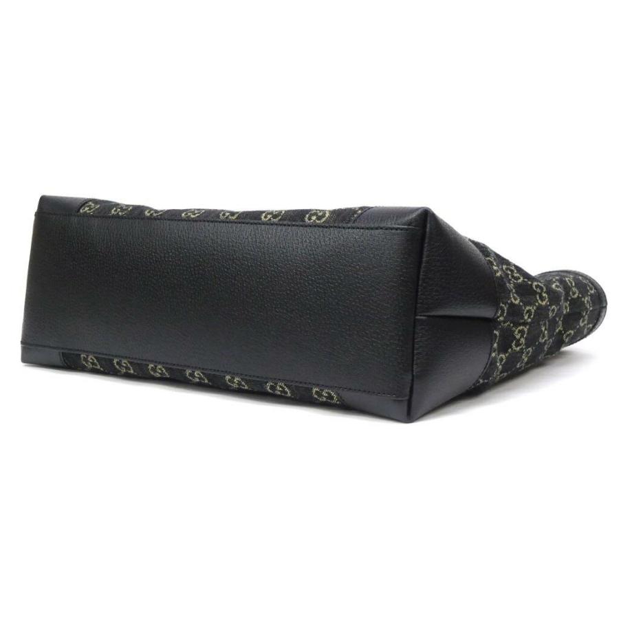 GUCCI グッチ トートバッグ GG柄 キャンバス レザー GUCCI（グッチ） トートバッグ GG 黒 キャンバス×レザー 【中古