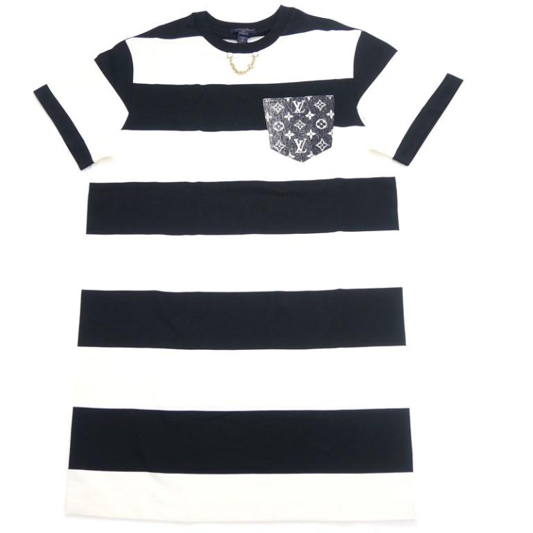 LOUIS VUITTON（ルイ・ヴィトン） ボーダーTシャツワンピース ネック