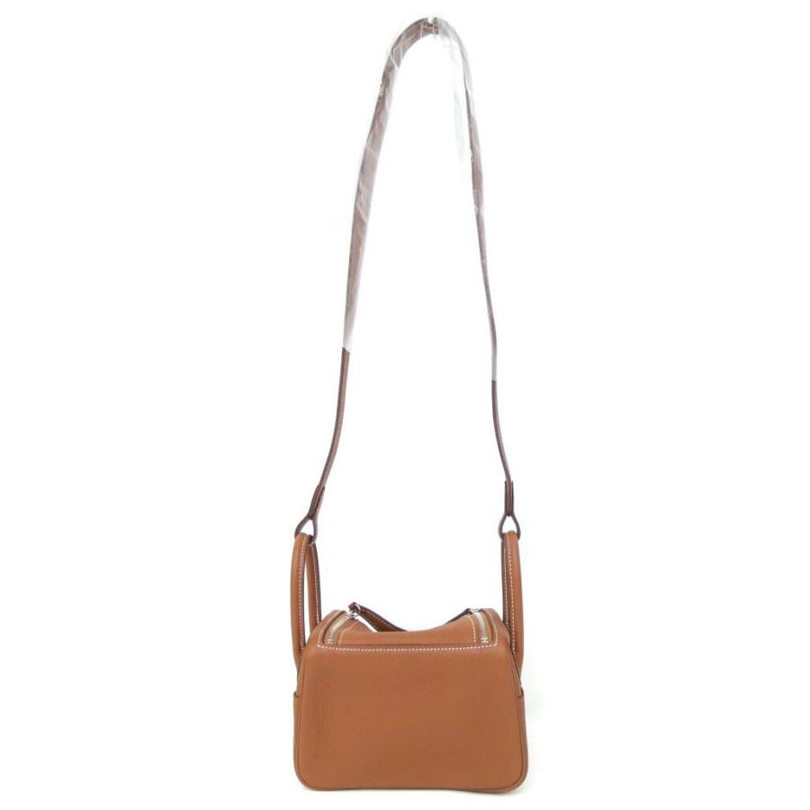エルメス HERMES ショルダーバッグ リンディミニ W刻印 SV金具 ゴールド トリヨンクレマンス(67502) HERMES（エルメス） ショルダーバッグ リンディミニ W刻印 SV金具