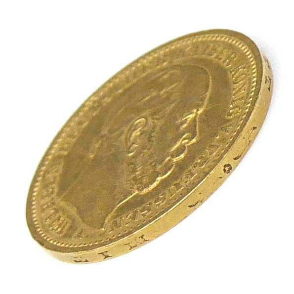20マルク金貨 1884年 ヴィルヘルム1世 プロイセン 【オオコノハズク】 【中古】(67531)