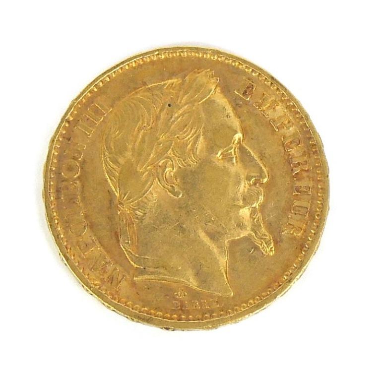 フランス 20フラン金貨 1867年 ナポレオン3世 【中古】(67616) : 堀田