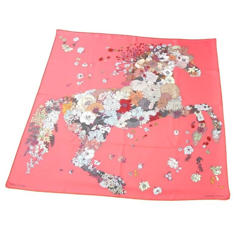 エルメス カレ90 スカーフ 音楽柄 New Orleans ピンク エルメス カレ90