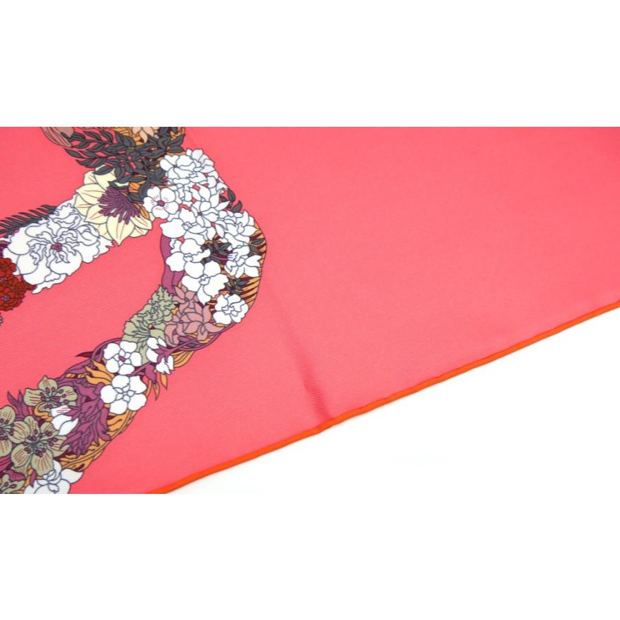 HERMES（エルメス） カレ90 ローブレジェール スカーフ 馬 ピンク