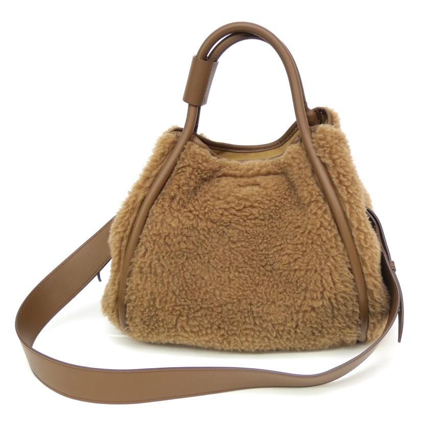 Max Mara（マックスマーラ） テディベア 2WAYバッグ キャメル 【中古