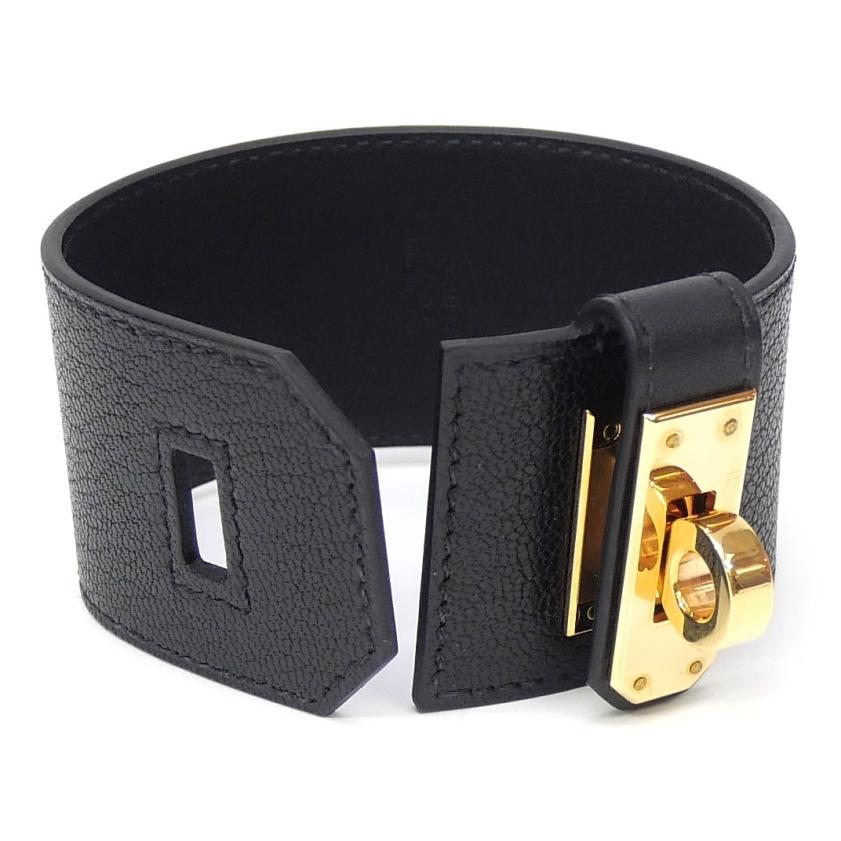 HERMES（エルメス） ケリーツイストGM レザーブレスレット PG金具 B