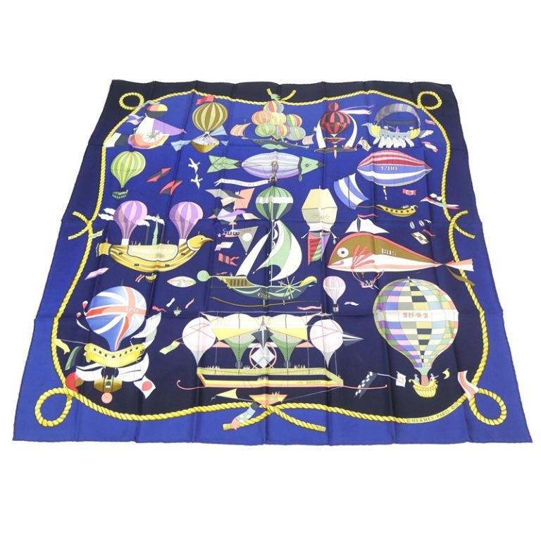 HERMES（エルメス） スカーフ カレ90 大空の狂気 LES FOLIES DU CIEL
