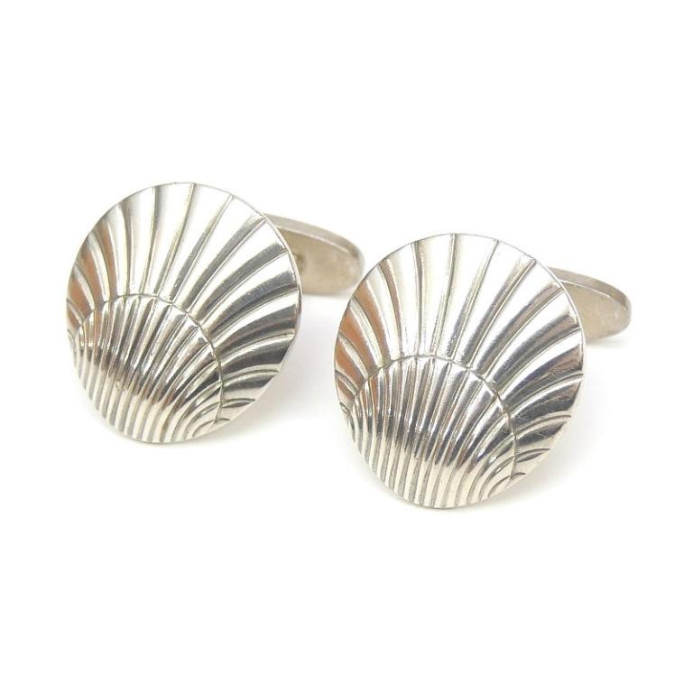 Georg Jensen（ジョージ ジェンセン） カフスボタン シェル