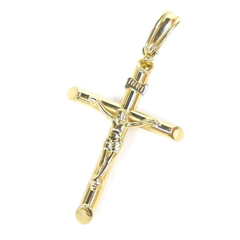 クロス ペンダントトップ 十字架 チャーム 18金 /ゴールド/K18YG【中古