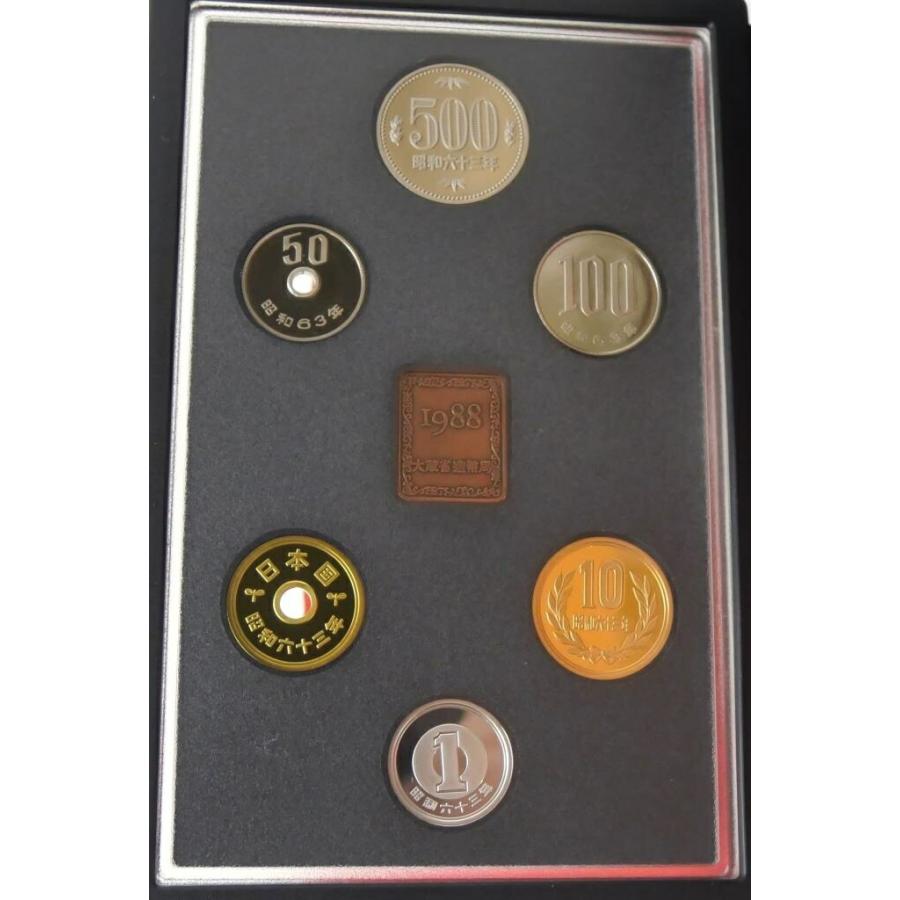 プルーフセット 1988年 1988年 昭和63年 プルーフ貨幣セット 年銘板有 ミントセット(68080