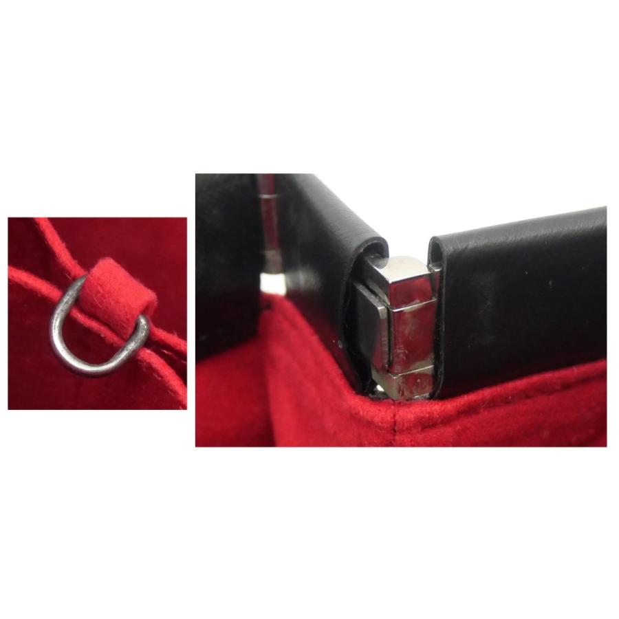 Cartier カルティエ トリニティ ハンドバッグ 黒 レザー 【中古 Cartier カルティエ トリニティ ハンドバッグ 黒 レザー 【中古