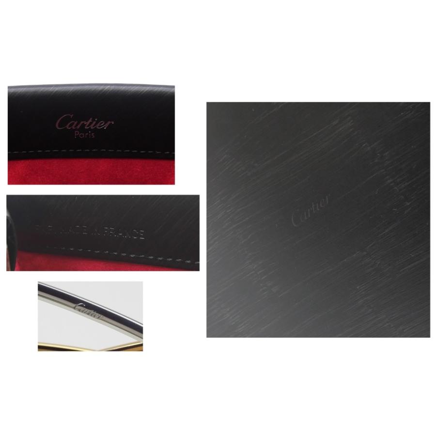 Cartier カルティエ トリニティ ハンドバッグ 黒 レザー 【中古 Cartier カルティエ トリニティ ハンドバッグ 黒 レザー 【中古
