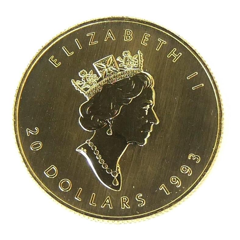 メイプルリーフ金貨 1/2オンス メイプル金貨 1/2oz 1993年 純金 メイプルリーフ金貨 1/2オンス メイプル金貨 1/2oz 1993年 純金