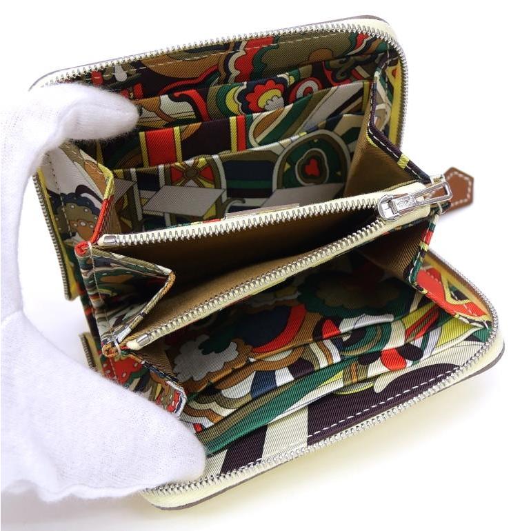 【未使用】エルメス シルクイン コンパクト ジョーヌミルトン B刻印 多色柄 HERMES エルメス コインケース アザップシルクインコンパクト W刻印
