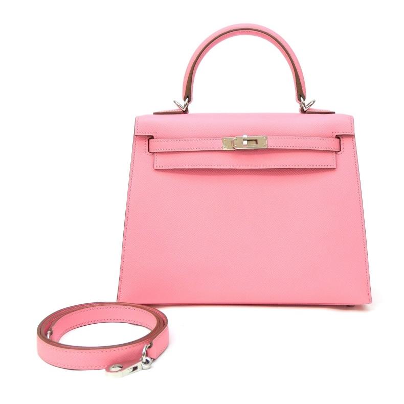 HERMES（エルメス） ケリー25 外縫い W刻印 ローズコンフェッティ