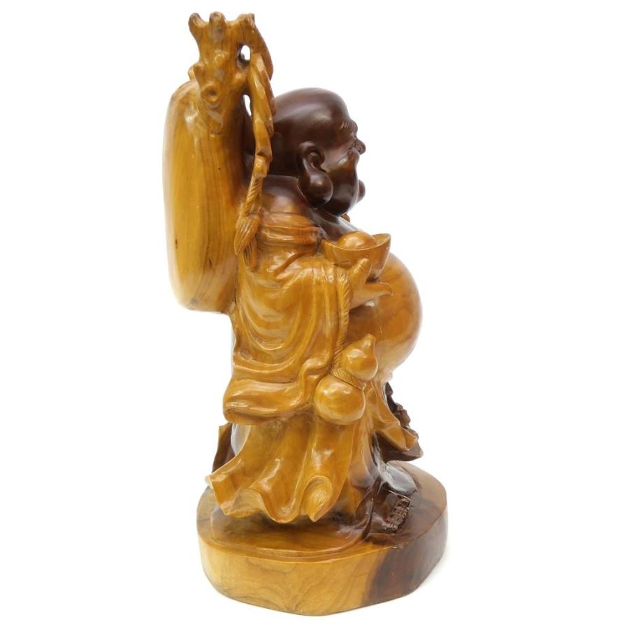 木彫り 布袋様 置物 無垢 七福神 布袋尊 【中古】(68446) : 堀田商事