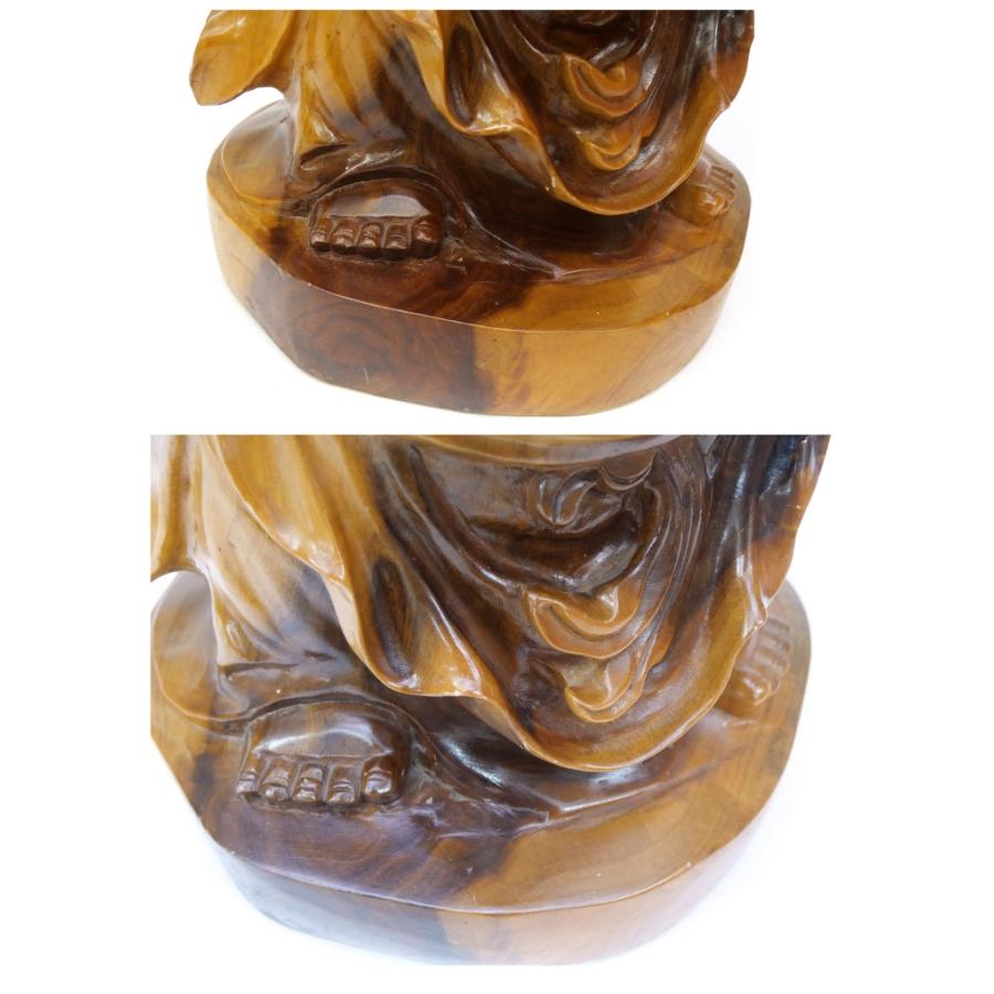 木彫り 布袋様 置物 無垢 七福神 布袋尊 【中古】(68446) : 堀田商事