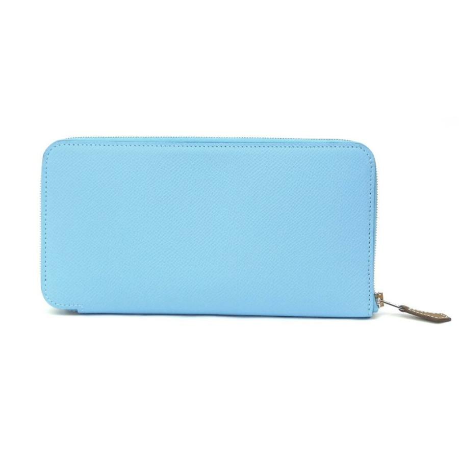 エルメス HERMES 長財布 アザップロング シルクイン B刻印 セレステ（セレスト） 【中古】(68454) HERMES（エルメス） 長財布 アザップロング シルクイン B刻印 セレステ