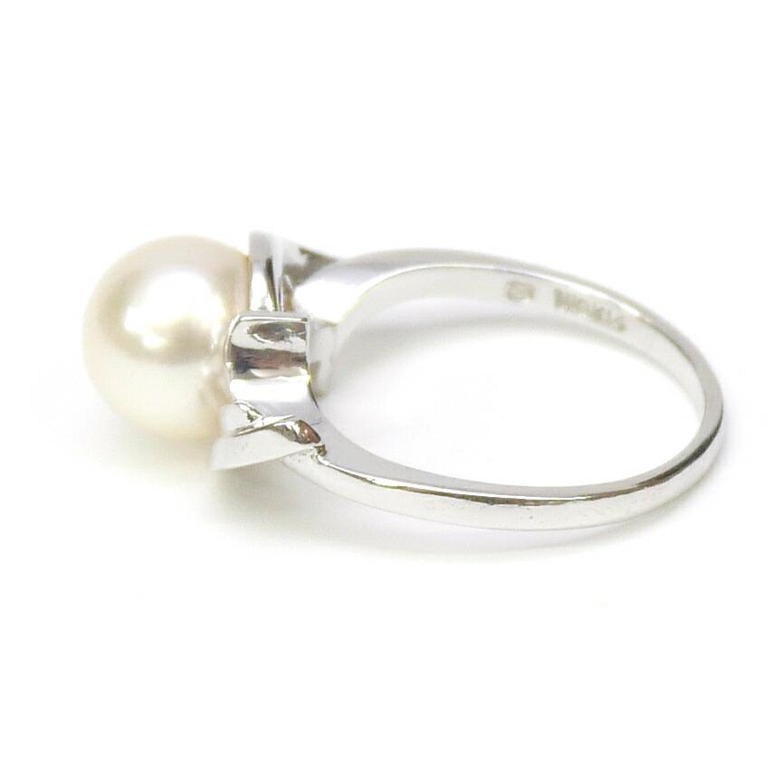 MIKIMOTO（ミキモト） 指輪 14金 一粒パール リング ＃11 真珠