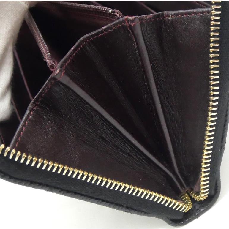 CHANEL（シャネル） 長財布 ラウンドファスナー マトラッセステッチ 黒