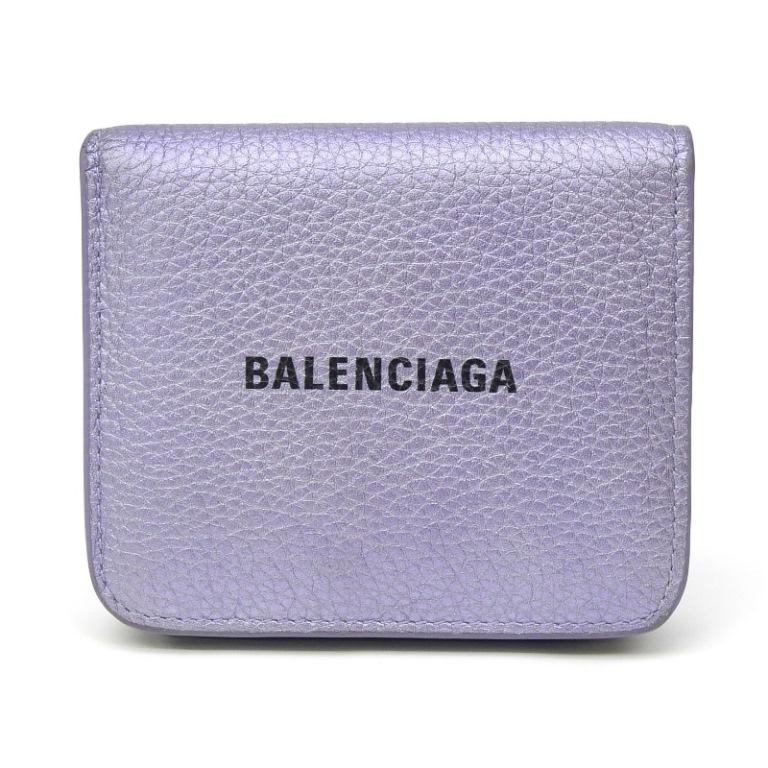 バレンシアガ BALENCIAGA コンパクトウォレット ミニ財布 594216 ラベンダー 【中古】(68479) BALENCIAGA（バレンシアガ） コンパクトウォレット ミニ財布 594216