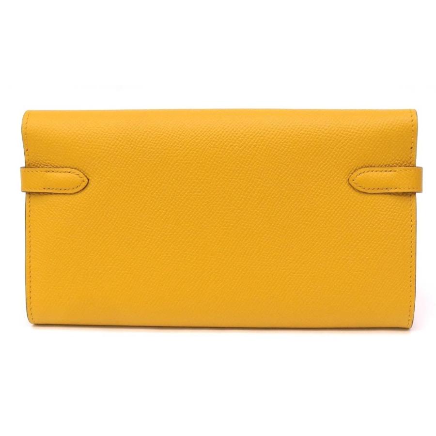 HERMES エルメス 長財布 ケリーウォレット C刻印 ジョーヌアンブル  