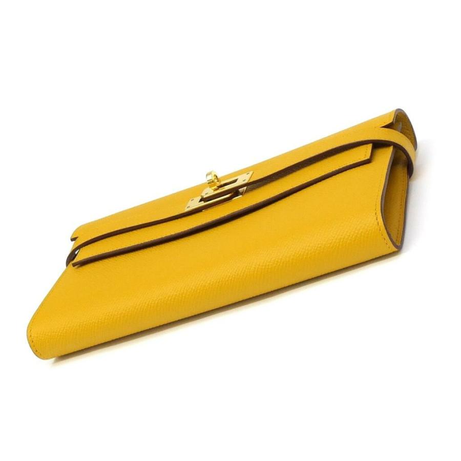 エルメス HERMES 長財布 ケリーウォレット C刻印 ジョーヌアンブル 【中古】(68501)の画像