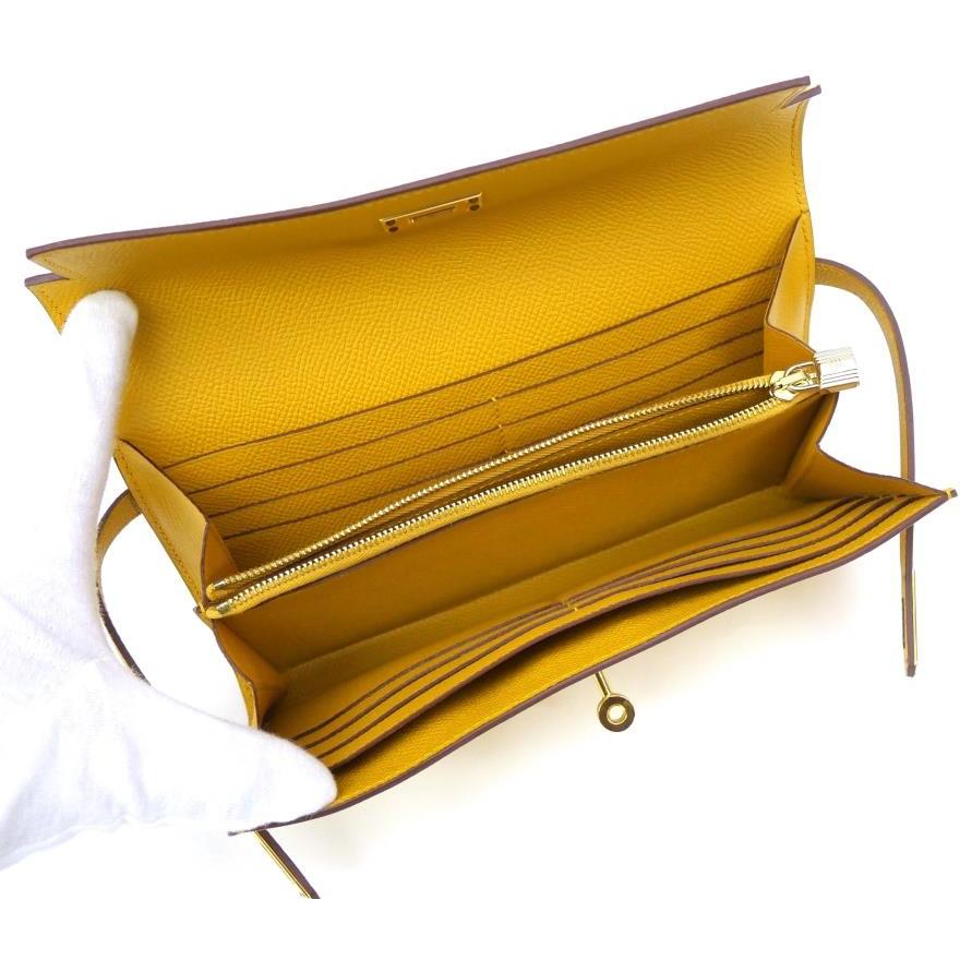 HERMES（エルメス） 長財布 ケリーウォレット C刻印 ジョーヌアンブル