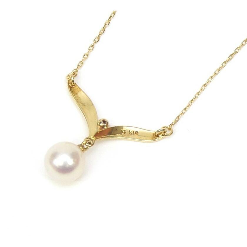 MIKIMOTO（ミキモト） ネックレス 18金 パール ダイヤモンド 真珠