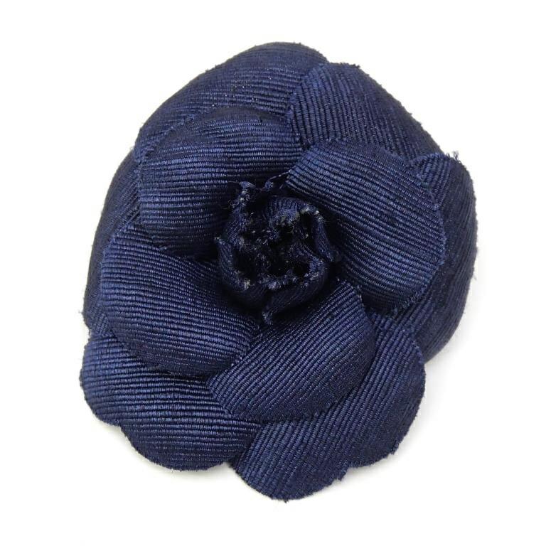 シャネル CHANEL ブローチ ファブリックリボン ネイビー シャネル CHANEL ブローチ ファブリックリボン ネイビー