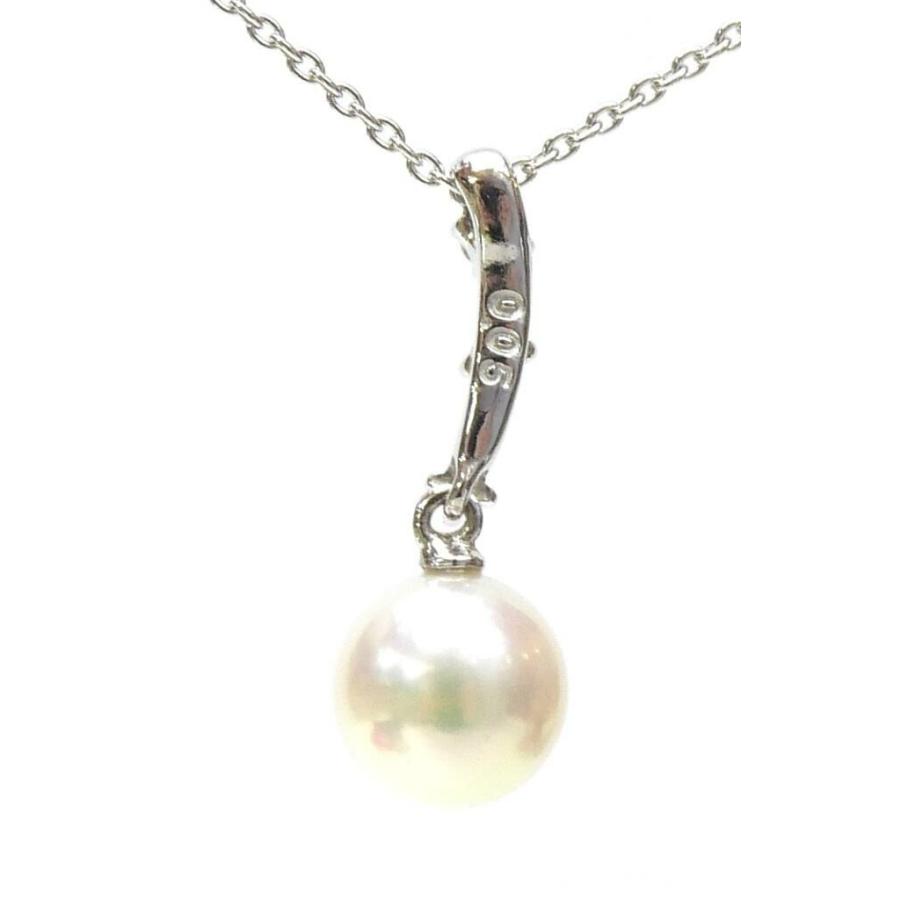タサキ TASAKI ペンダントネックレス 18金　パール ダイヤモンド 0.05ct 真珠/ホワイトゴールド/K18WG【中古】(68591)_1
