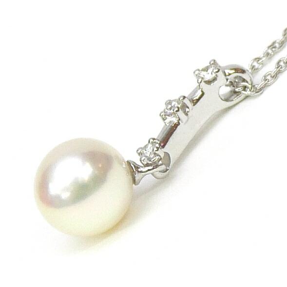 タサキ TASAKI ペンダントネックレス 18金　パール ダイヤモンド 0.05ct 真珠/ホワイトゴールド/K18WG【中古】(68591)_2