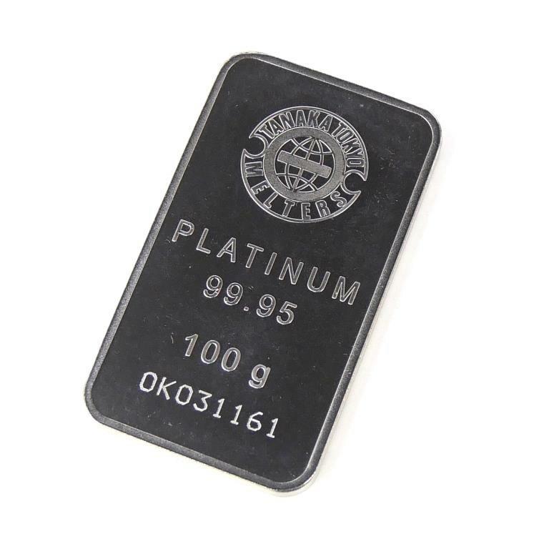 プラチナインゴット 田中貴金属 純プラチナ インゴット プラチナバー ingot 100g(68666