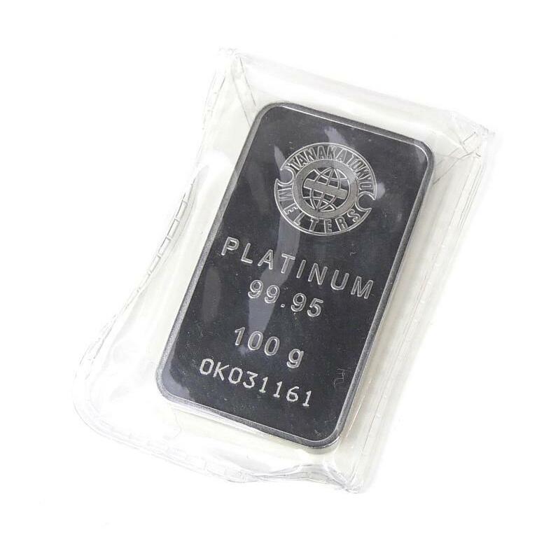 田中貴金属 純プラチナ インゴット プラチナバー ingot 100g(68666