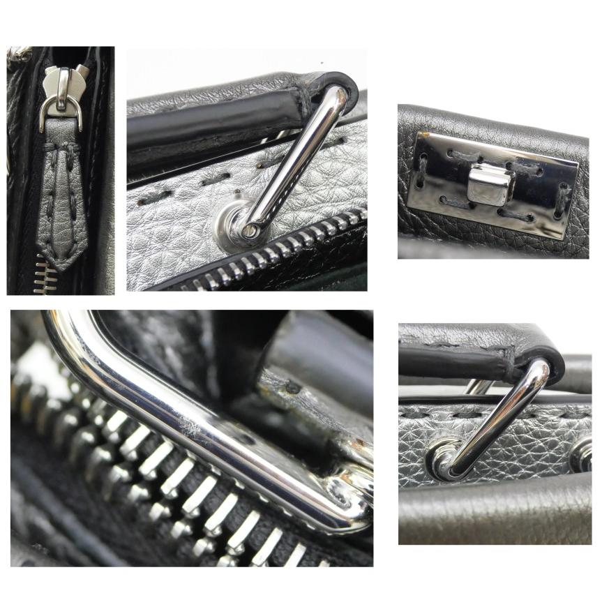 FENDI（フェンディ） ピーカブーフィットミニ 2WAY グレー レザー
