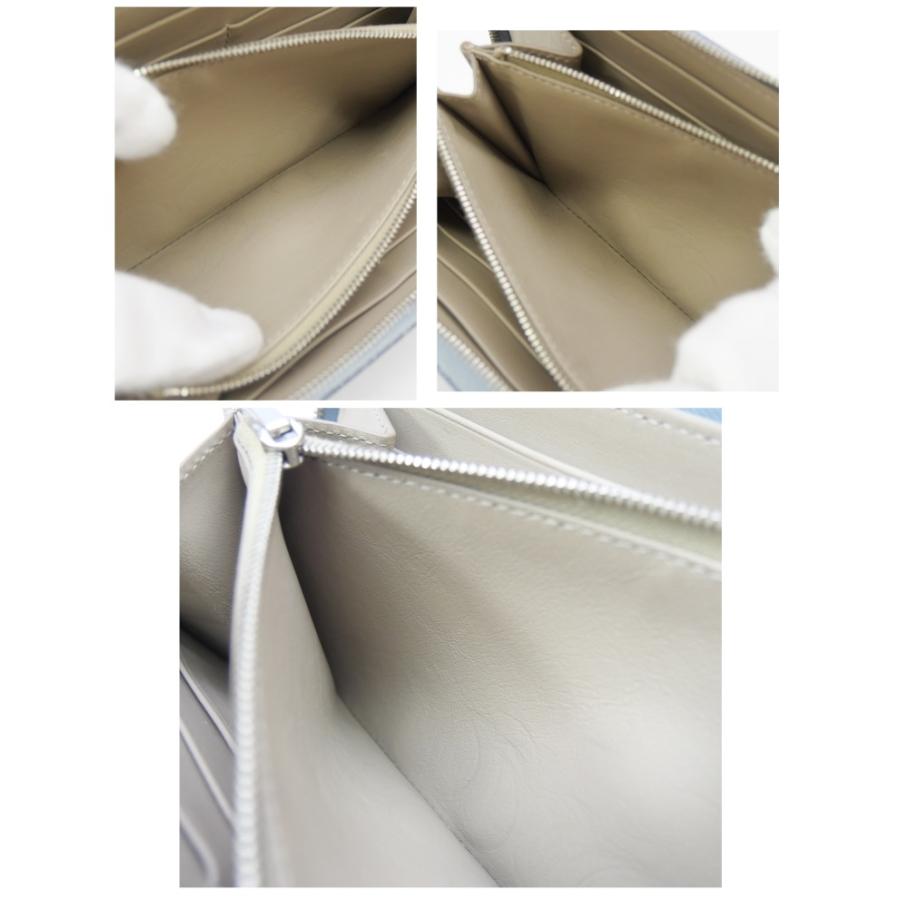 CELINE（セリーヌ） 長財布 ジップウォレット ブルー レザー 【中古