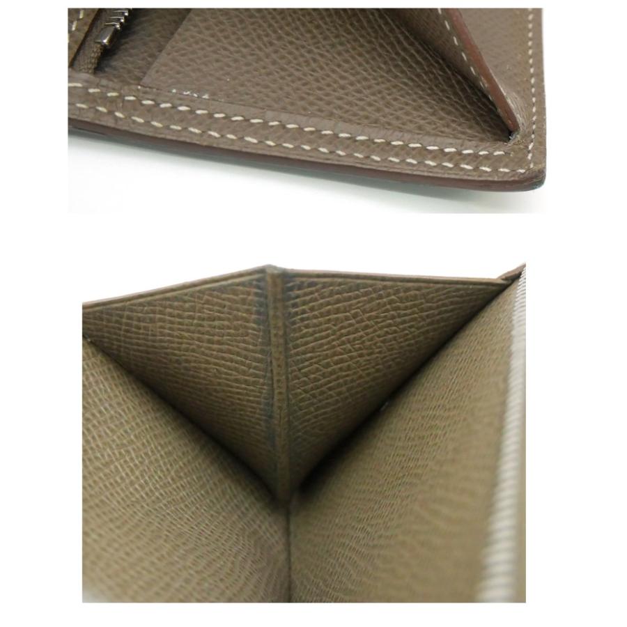 HERMES（エルメス） 長財布 ベアン □P刻印 SV金具 エトゥープ