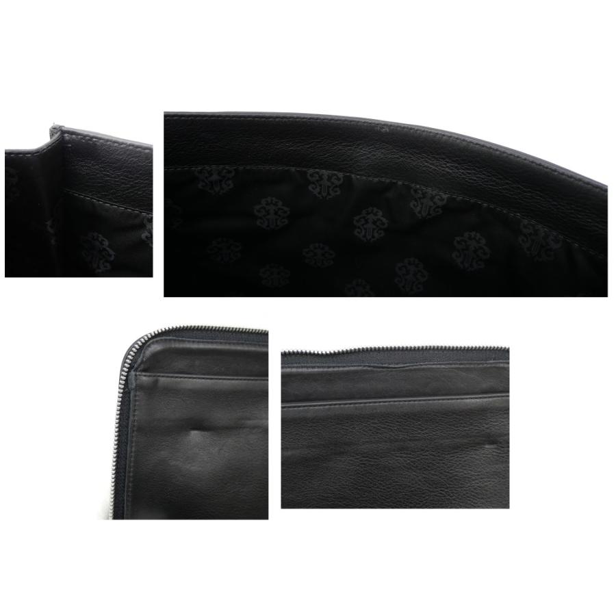 クロムハーツ CHROME HEARTS クラッチバッグ クロスパッチ 黒 レザー 【中古】(68720)_16