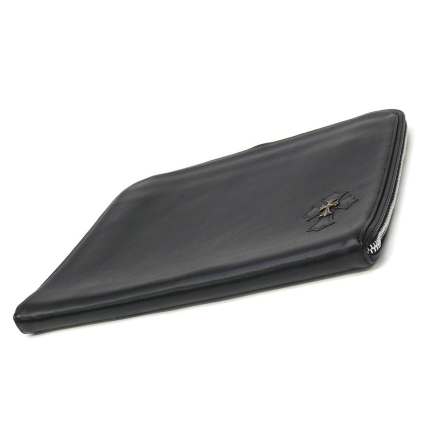 クロムハーツ CHROME HEARTS クラッチバッグ クロスパッチ 黒 レザー 【中古】(68720)_2