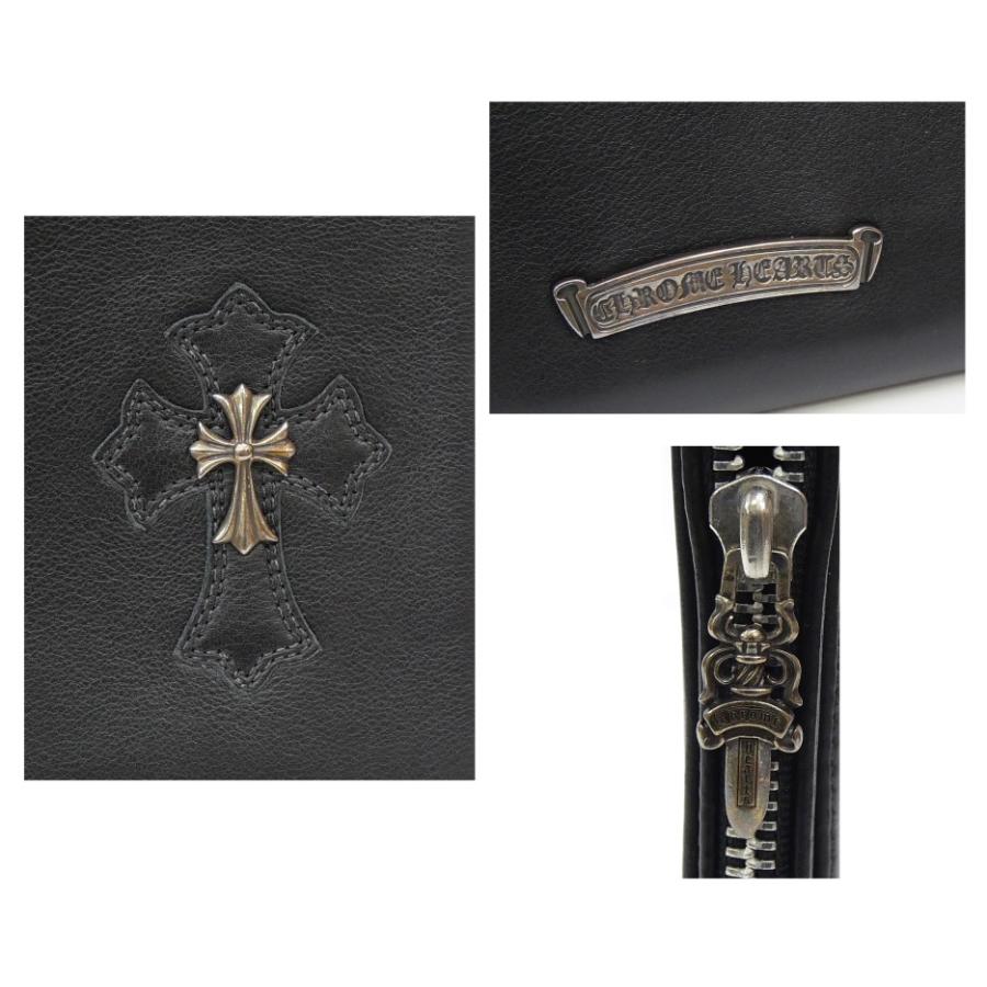 クロムハーツ CHROME HEARTS クラッチバッグ クロスパッチ 黒 レザー 【中古】(68720)_6