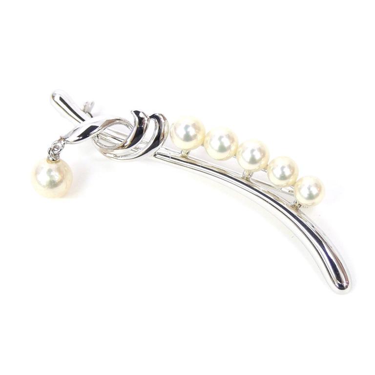 新品同様】MIKIMOTOミキモト ブローチ パール シルバー 雪の結晶