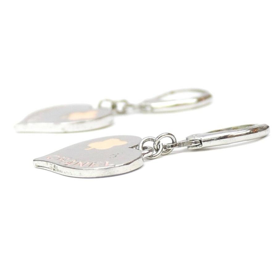 CHANEL（シャネル） ハート クローバー ピアス シルバー×ピンク 【中古